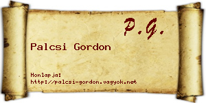 Palcsi Gordon névjegykártya